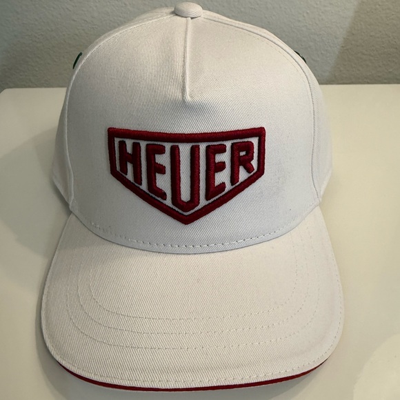 Tag Heuer Other - TAG HEUER Watch White Embroidered “HUER” Logo Cap Hat Adjustable Rare New